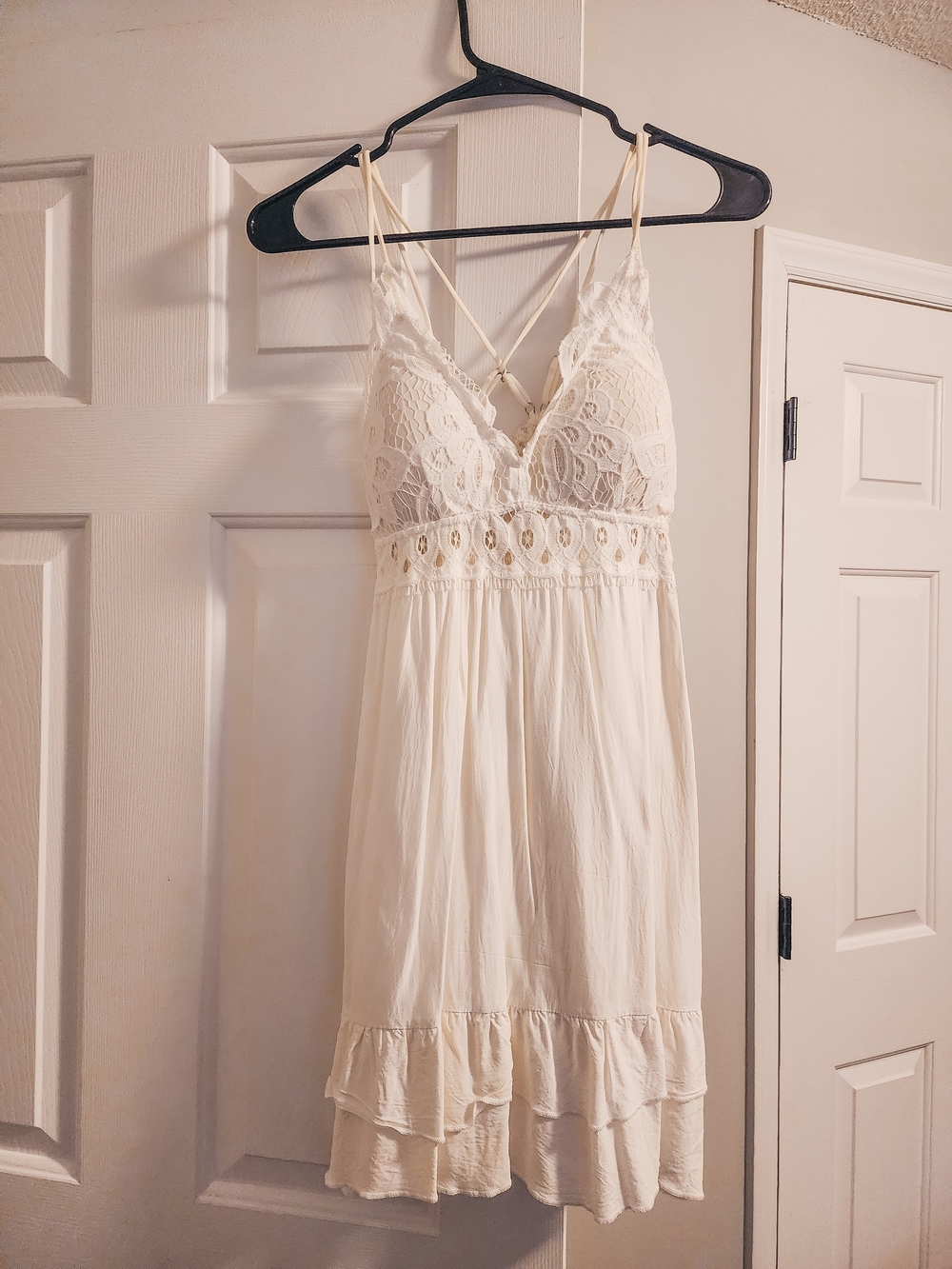 Pink Lily Boutique Ivory Lace Boho Dress